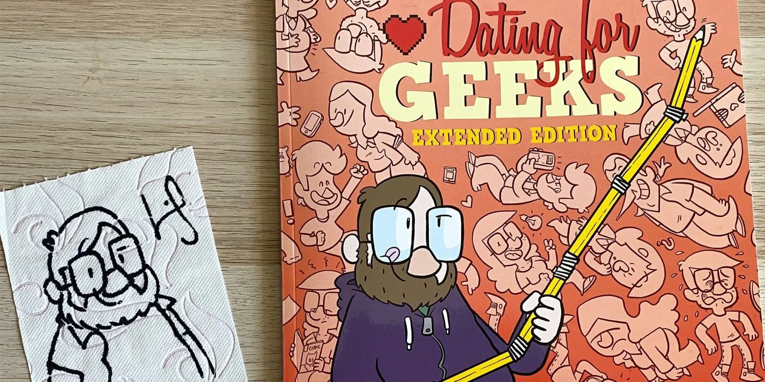 Kenny Rubenis signeert op WC papier
