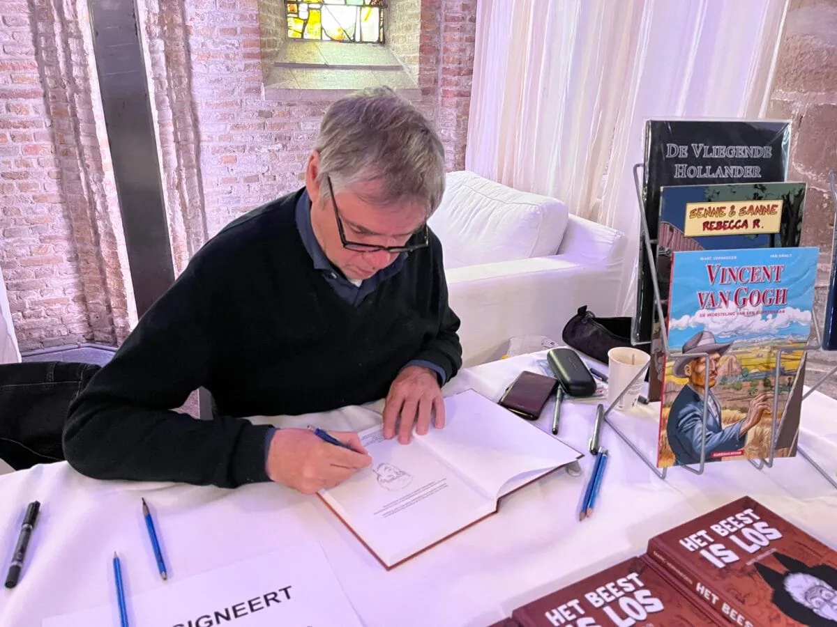 Marc Verhaegen signeert zijn graphic novel “Het beest is los”